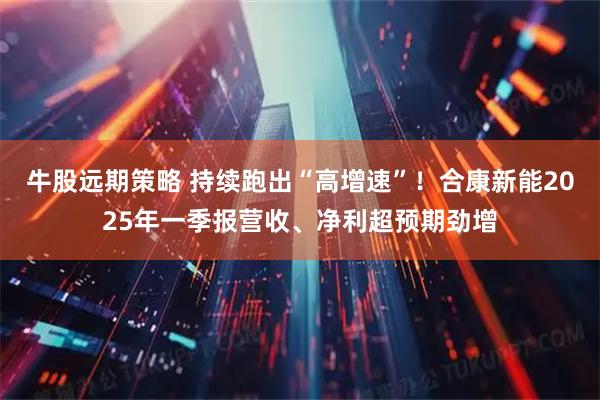牛股远期策略 持续跑出“高增速”！合康新能2025年一季报营收、净利超预期劲增