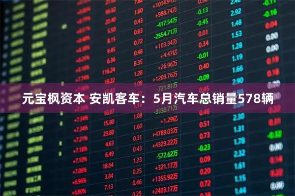 元宝枫资本 安凯客车：5月汽车总销量578辆