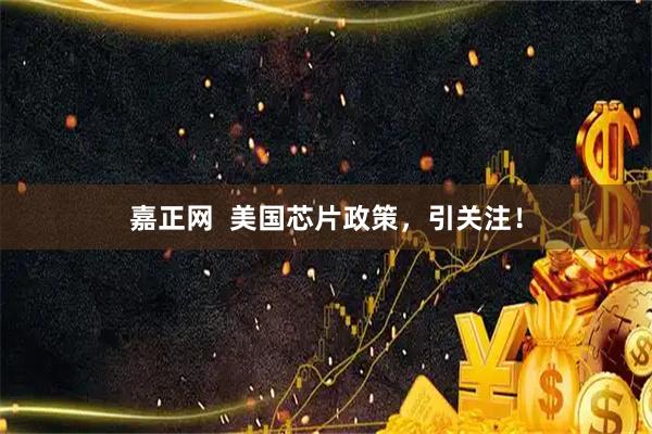 嘉正网  美国芯片政策，引关注！