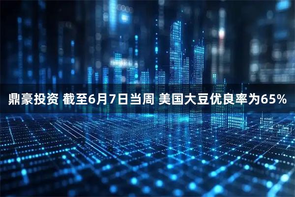 鼎豪投资 截至6月7日当周 美国大豆优良率为65%